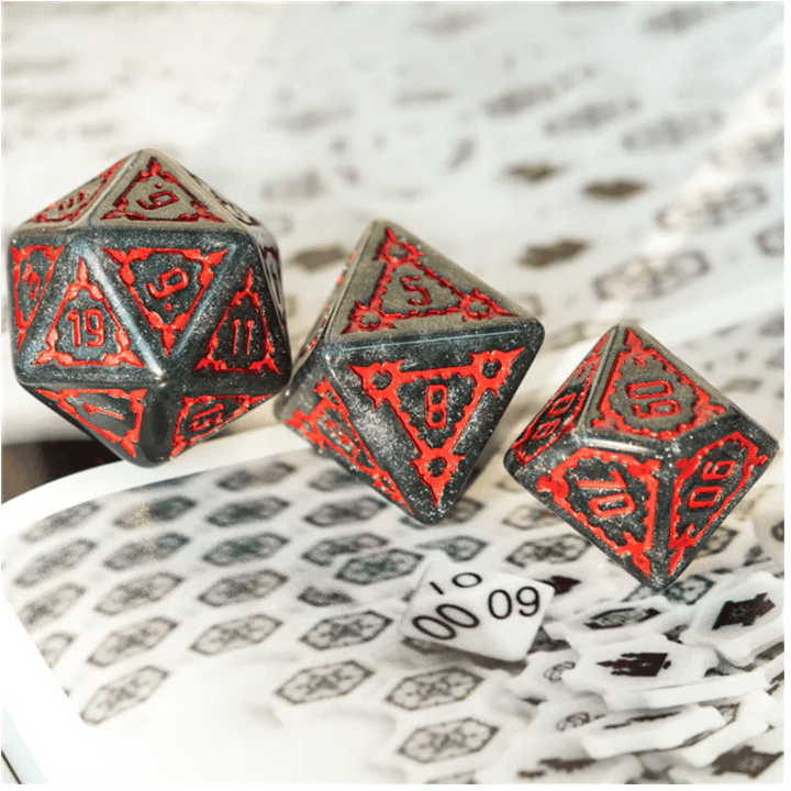 Huge Black Castle Dice Set - 25mm - Saltire Games