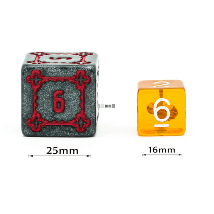 Huge Black Castle Dice Set - 25mm - Saltire Games