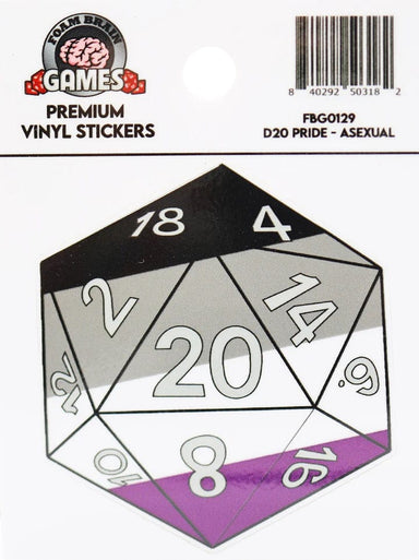 D20 STICKER - ASEXUAL PRIDE - Saltire Games