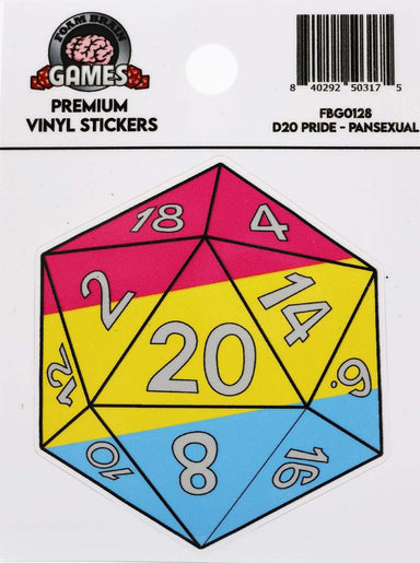 D20 STICKER - PANSEXUAL PRIDE - Saltire Games