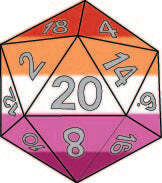 D20 STICKER - LESBIAN PRIDE - Saltire Games