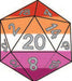 D20 STICKER - LESBIAN PRIDE - Saltire Games