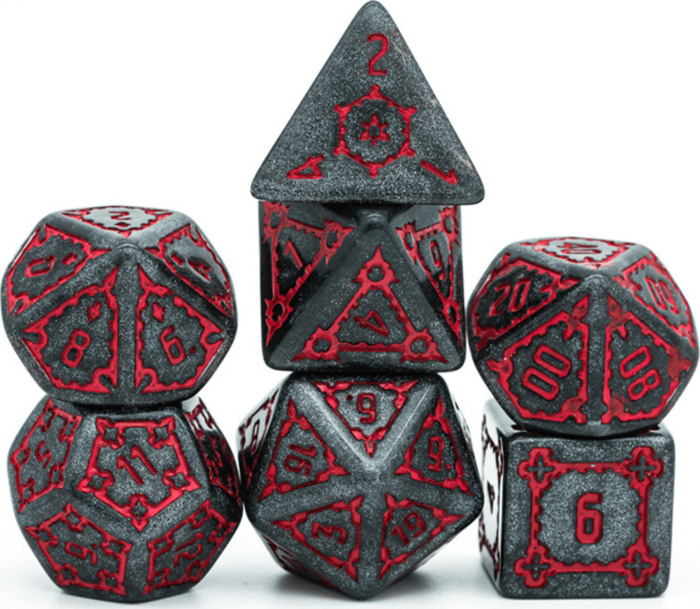 Huge Black Castle Dice Set - 25mm - Saltire Games