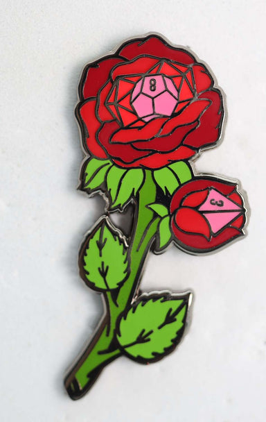 HOLLOW HEARTS ENAMEL PIN: DICE ROSE - Saltire Games