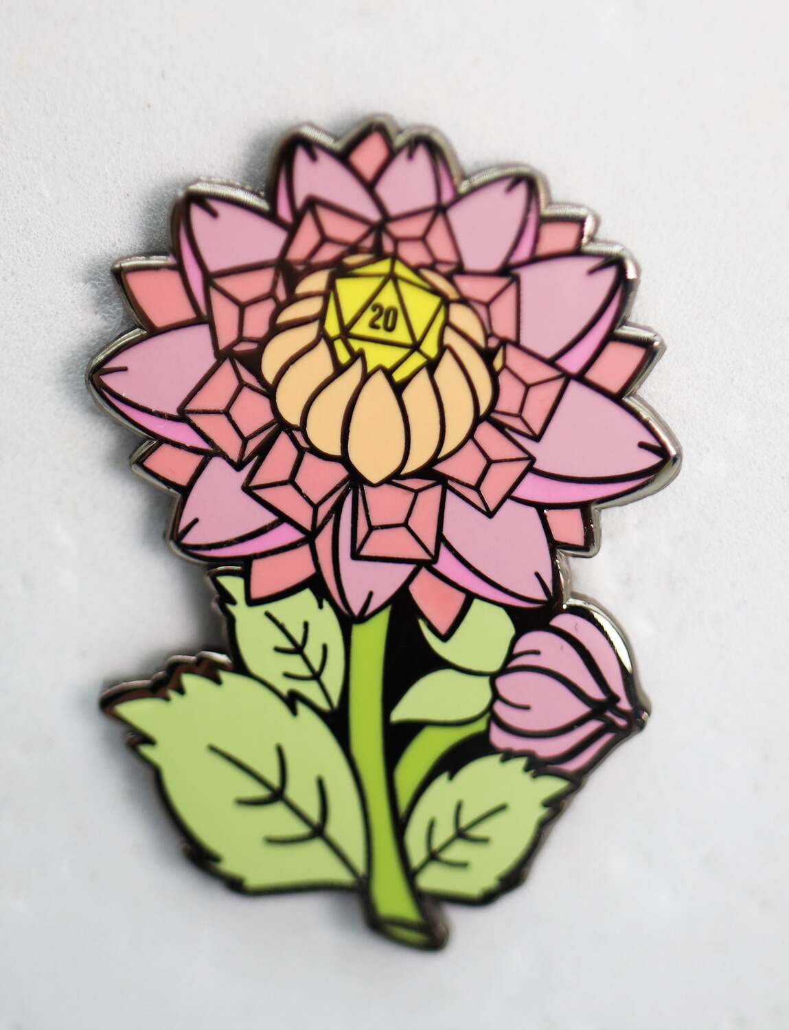 HOLLOW HEARTS ENAMEL PIN: DICE DAHLIA - Saltire Games