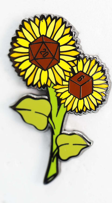 HOLLOW HEARTS ENAMEL PIN: DICE SUNFLOWER - Saltire Games