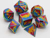 Pansexual Pride Flag - Metal RPG Dice Set - Saltire Games