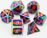 Polyamorous Pride Flag - Metal RPG Dice Set - Saltire Games