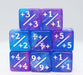 +1/+1 Blue & Purple Glitter Counters for Magic - set of 8 - Saltire Games