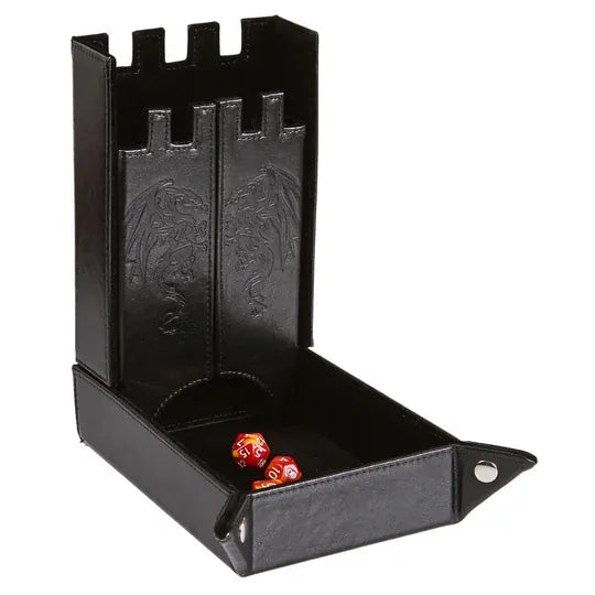 Dice - Accessories - Towers Forged Gaming Black Forged Draco Castle Dice Tower & Dice Tray