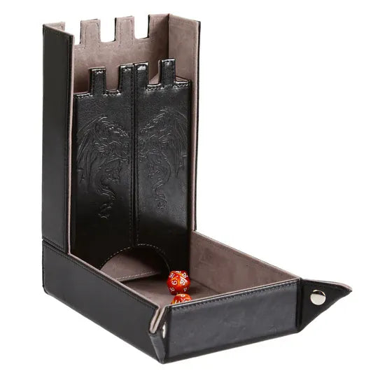 Dice - Accessories - Towers Forged Gaming Grey Forged Draco Castle Dice Tower & Dice Tray