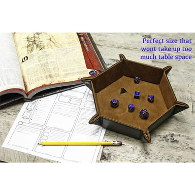 Hexagon Snap Folding Dice Tray - Red - Saltire Games