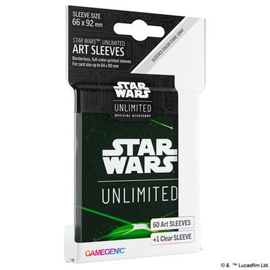 STAR WARS: UNLIMITED ART SLEEVE CARD BACK GREEN - Saltire Games