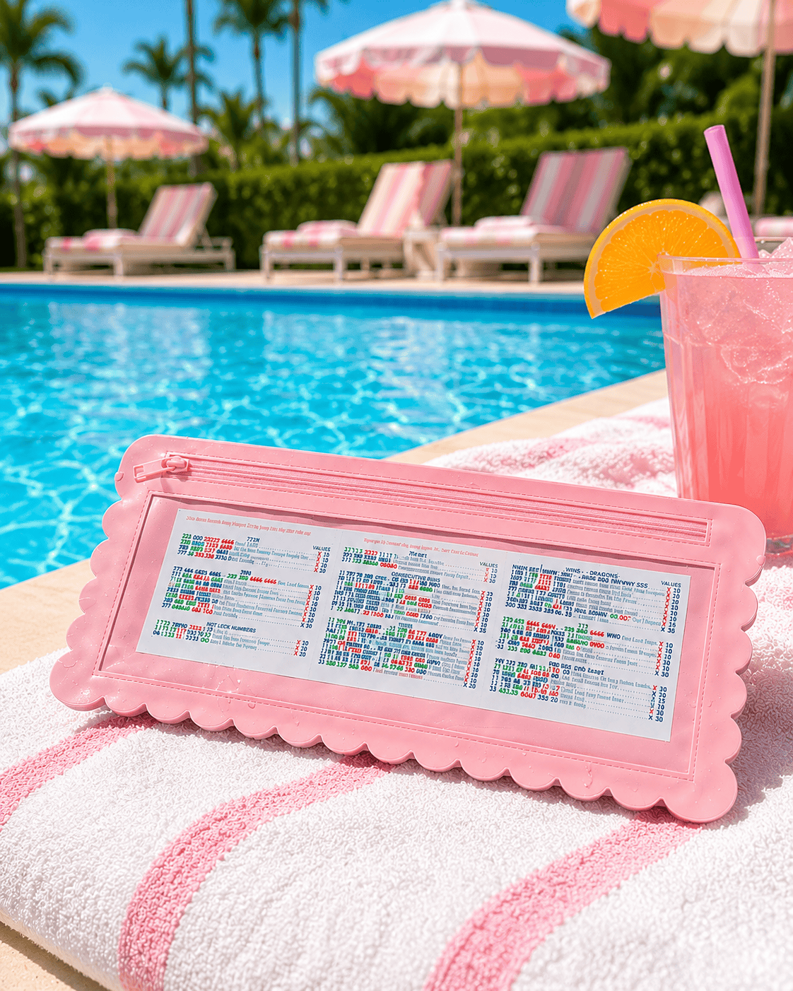 Board Game Accessories Girl Tribe Co One Card Holder Pink Splash-Proof Mahjong Card Holder