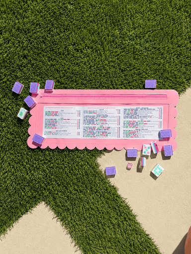 Pink Splash-Proof Mahjong Card Holder - Saltire Games