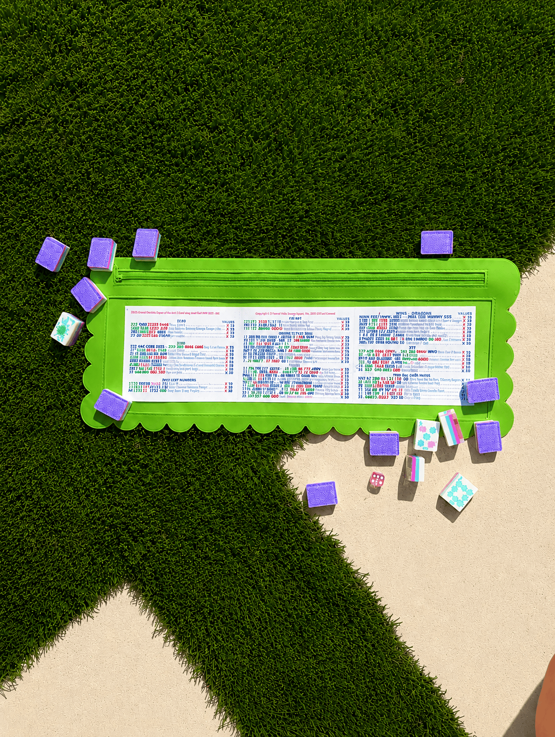 Board Games - Card Games Girl Tribe Co One Card Holder Green Splash-Proof Mahjong Card Holder