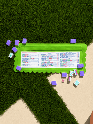 Green Splash-Proof Mahjong Card Holder - Saltire Games