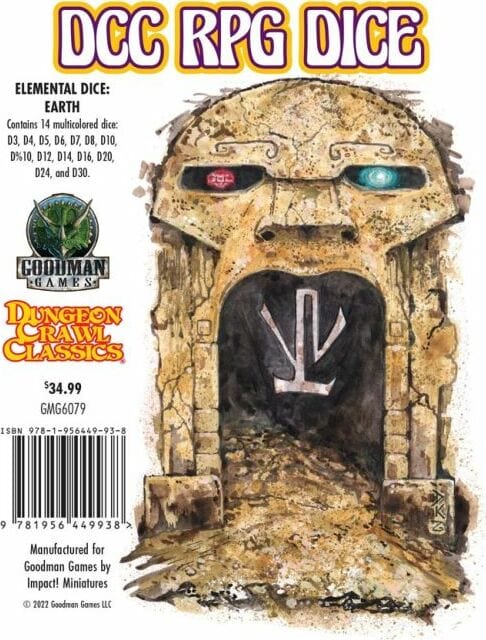 14-Set DCC Elemental Dice - Earth - Saltire Games