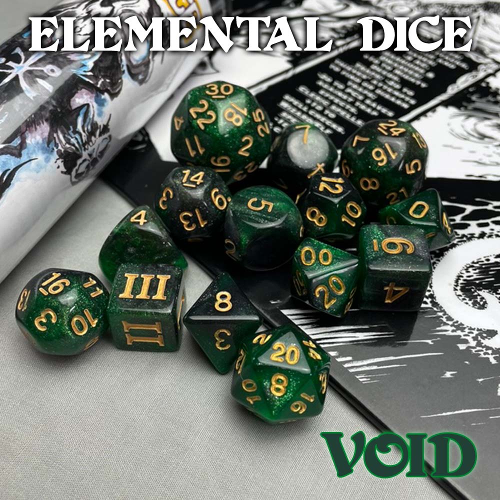 14-Set DCC Elemental Dice - Void - Saltire Games