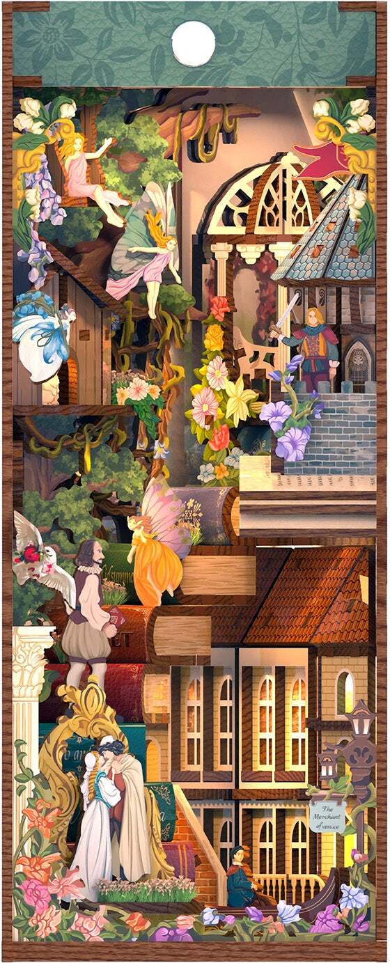 Model Kits - Wood Hands Craft DIY Bookend Puzzle: Shakespeare's Verse