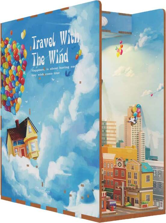 Model Kits - Wood Hands Craft DIY Bookend Puzzle: Travel with the Wind