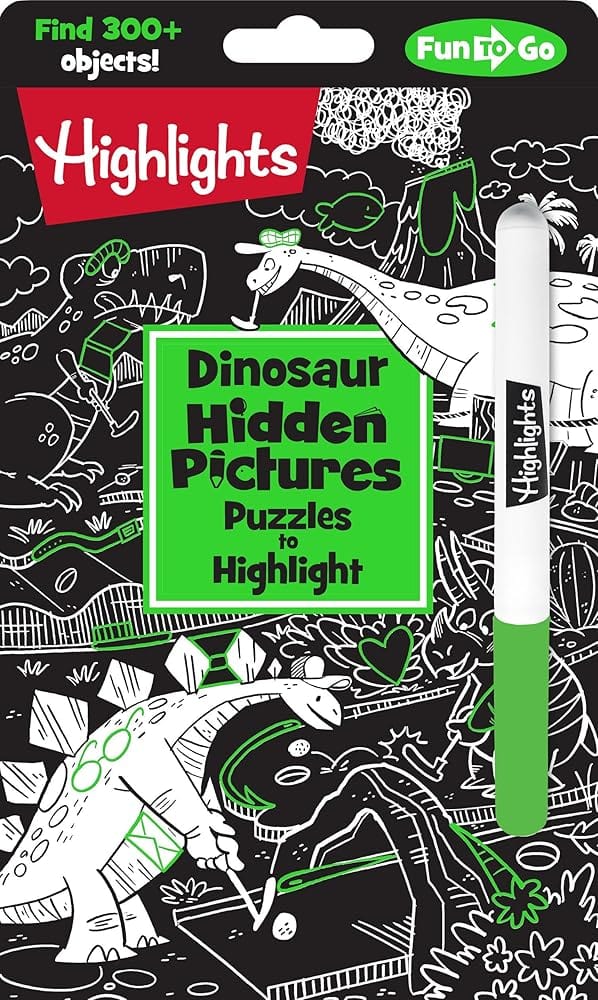 Dinosaur Hidden Pictures Puzzles to Highlight - Saltire Games