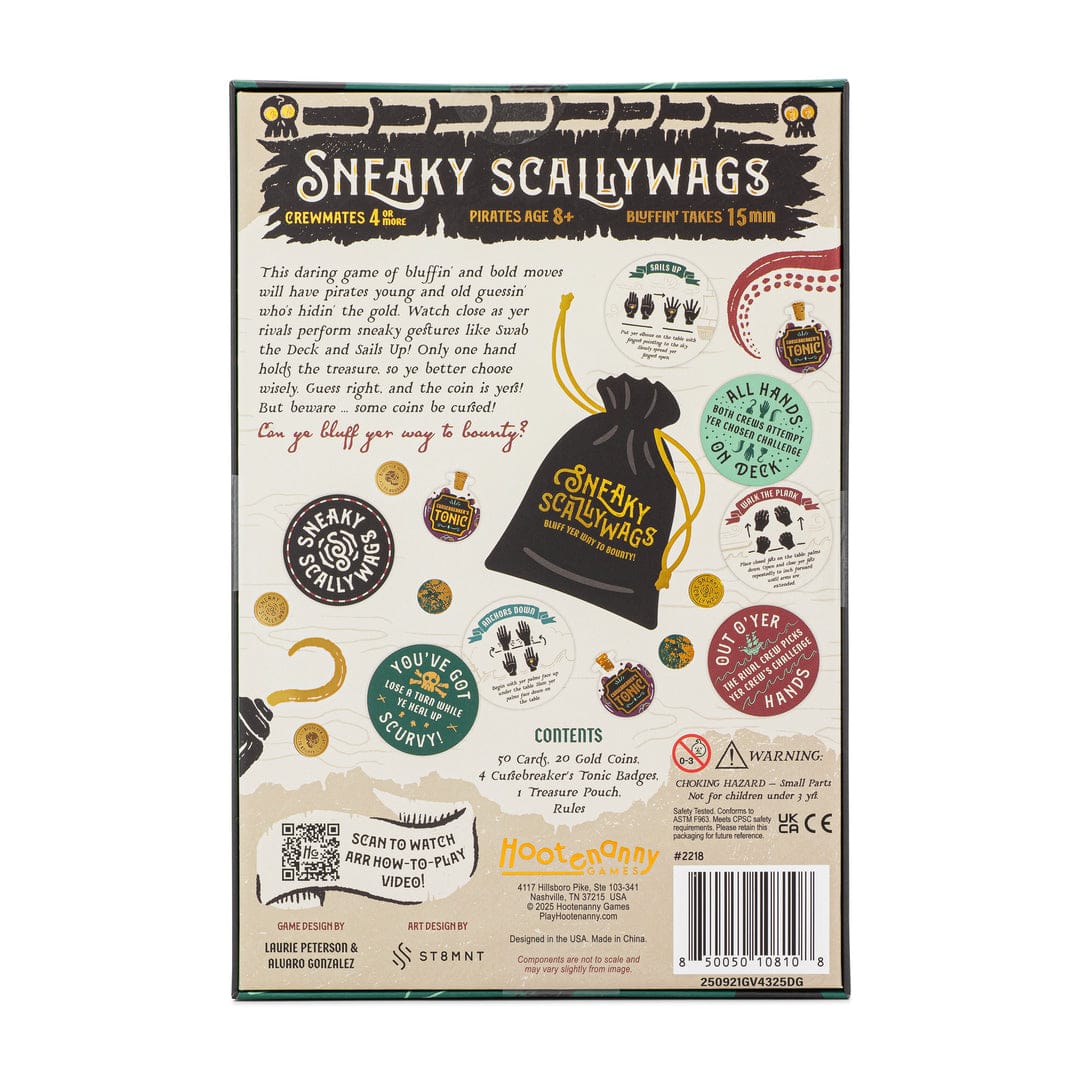 Board Game Hootenanny Games Sneaky Scallywags