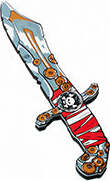 Liontouch Red Stripe Pirate Knife - Saltire Games