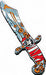 Liontouch Red Stripe Pirate Knife - Saltire Games