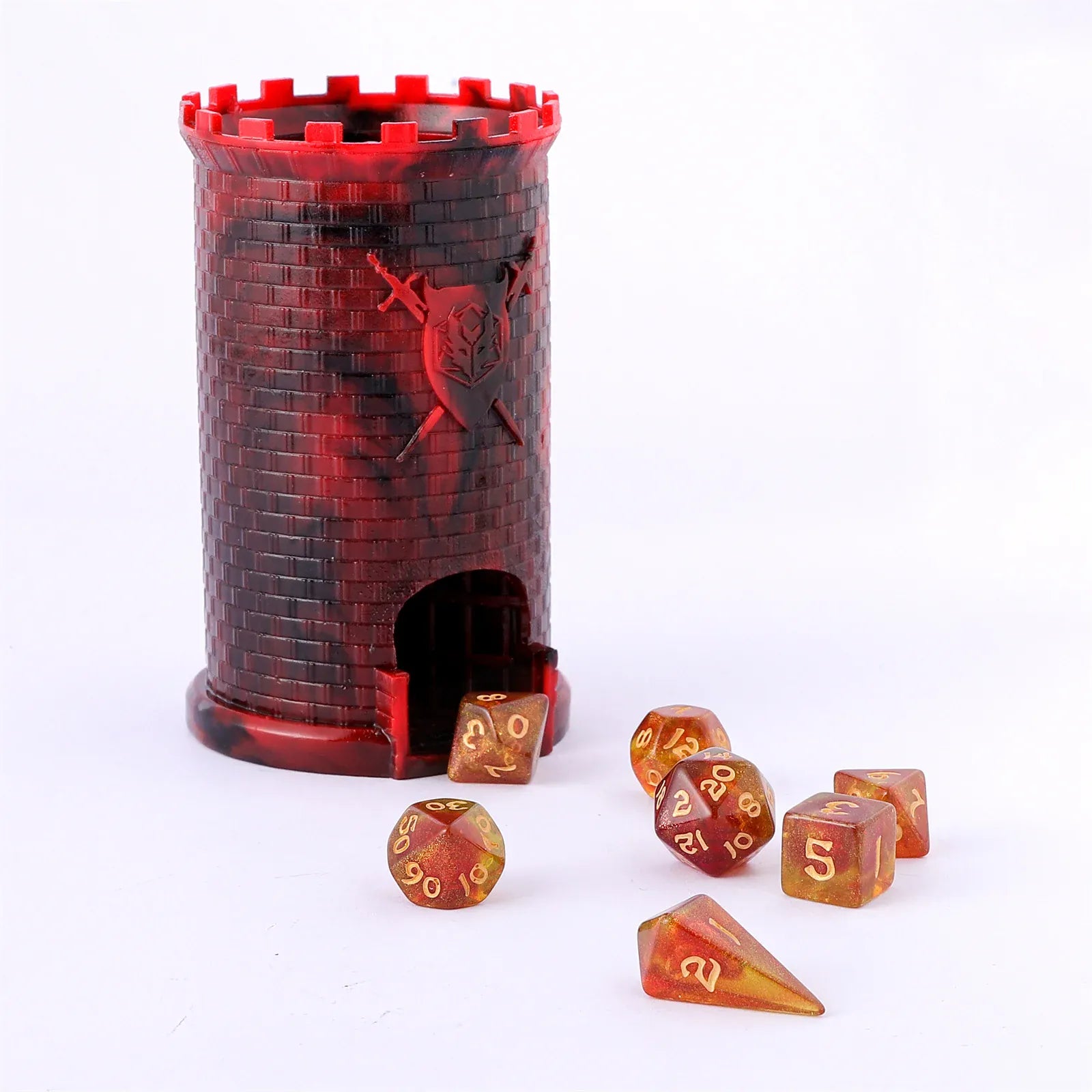 Pocket Citadel Mini Dice Tower - Red w/Black - Saltire Games