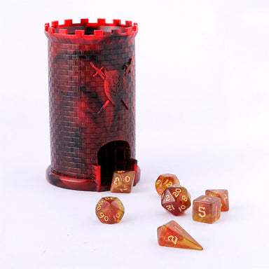 Pocket Citadel Mini Dice Tower - Red w/Black - Saltire Games