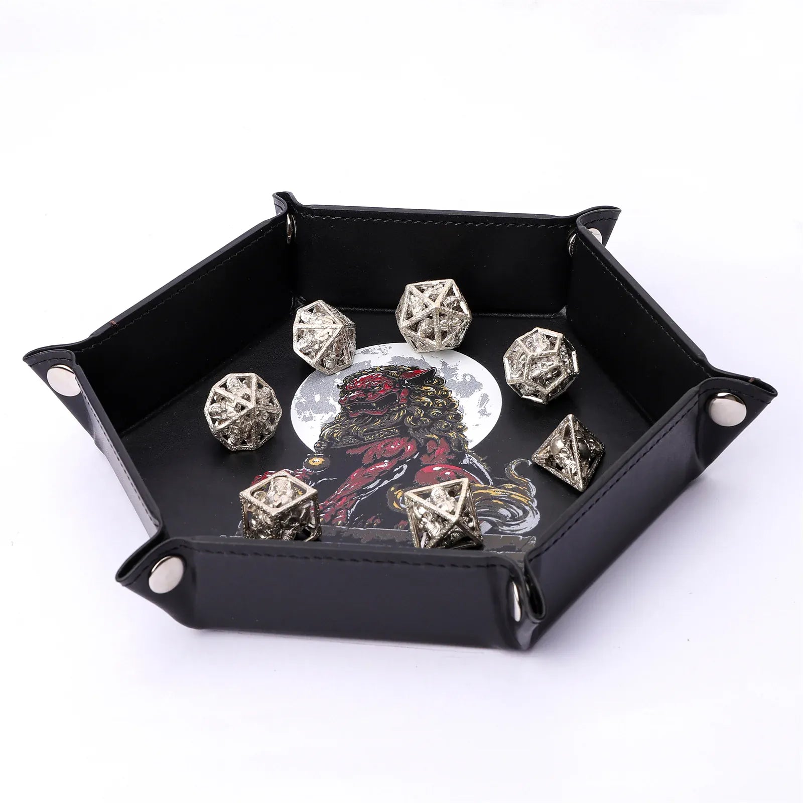 Dice - Accessories - Trays Hymgho Table Armor Dice Tray with Fine Arts - Foo Dog