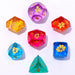 Dice Hymgho Captured Magic Luster Cut Resin Dice Set - The Bouquet
