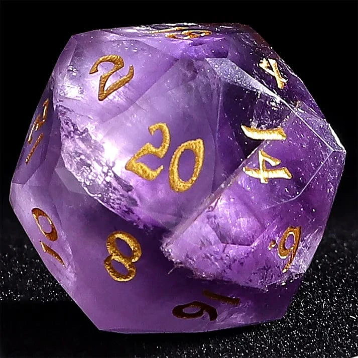 Dragon’s Hoard Luster Cut Dice Set - Amethyst - Saltire Games