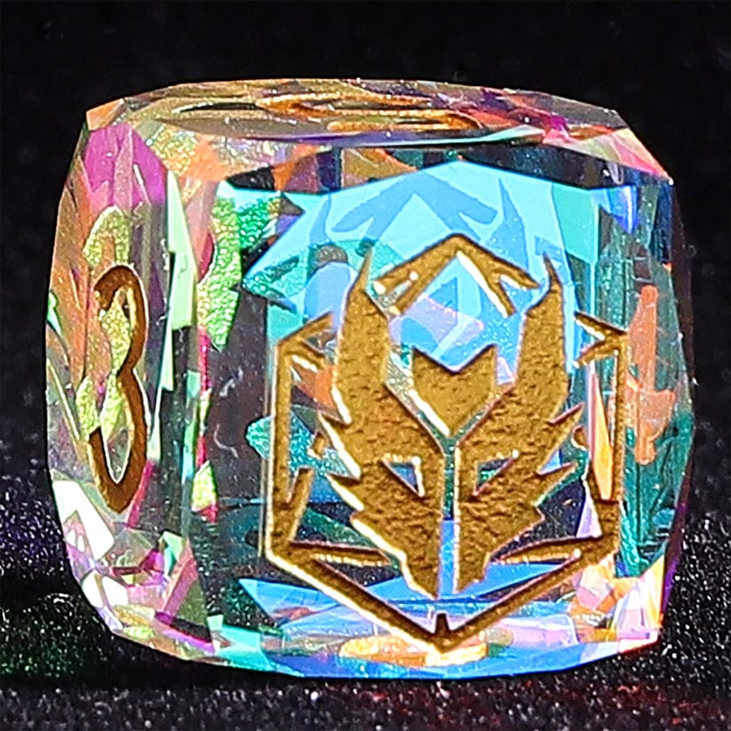Dice - Gemstone Hymgho Dragon's Hoard Luster Cut Dice Set - Prismatic Crystal