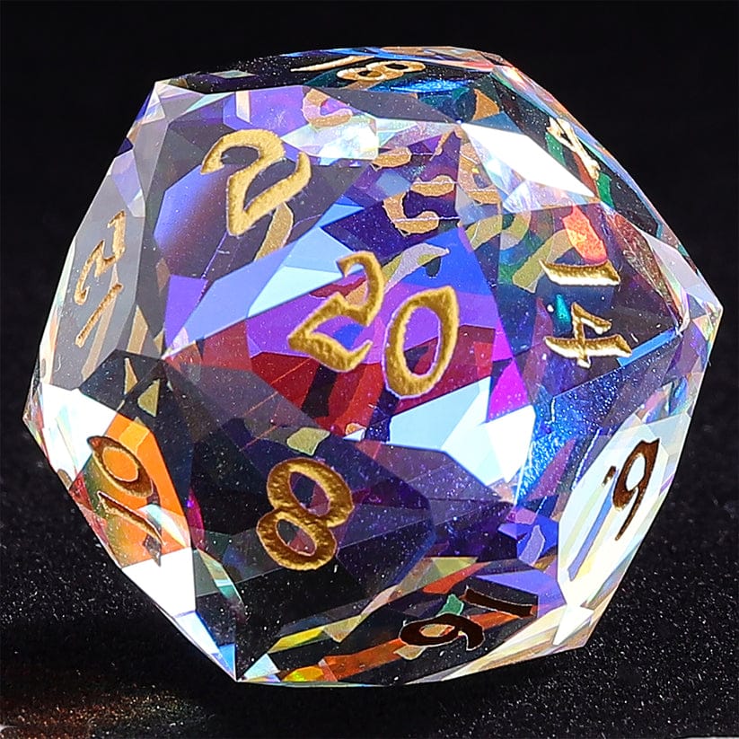 Dice - Gemstone Hymgho Dragon's Hoard Luster Cut Dice Set - Prismatic Crystal