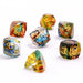 Dragon’s Hoard Luster Cut Dice Set - Rainbow Glass - Saltire Games