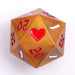 25mm Solid Metal Single D20 The Critical Dice -Ancient Gold - Saltire Games
