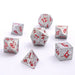 Dice - Metal Hymgho Barbarian Solid Metal Polyhedral Dice Set - Brushed Red