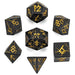 Black with Gold Metal Barbarian Dice Set - Saltire Games