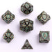 Dice - Metal Hymgho Fighter Solid Metal Polyhedral Dice Set-Ancient Bronze w/Glitter Green