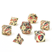 Dice - Metal Hymgho Fighter Solid Metal Polyhedral Dice Set-Gold w/Red&Black