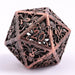 Dice - Metal - Hollow Hymgho Illithids Mind Cage Hollow Metal Dice Set - Ancient Copper