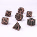 Dice - Metal - Hollow Hymgho Illithids Mind Cage Hollow Metal Dice Set - Ancient Copper