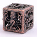 Dice - Metal - Hollow Hymgho Illithids Mind Cage Hollow Metal Dice Set - Ancient Copper