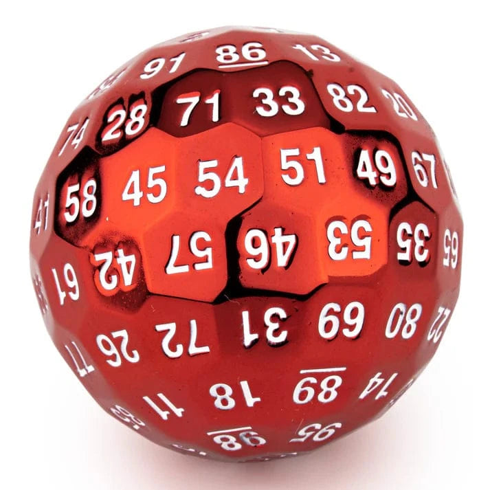 HYMGHO Titans Fist 100 Sided dice D100 die Ruby Red Color - Saltire Games