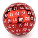 HYMGHO Titans Fist 100 Sided dice D100 die Ruby Red Color - Saltire Games