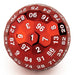 HYMGHO Titans Fist 100 Sided dice D100 die Ruby Red Color - Saltire Games