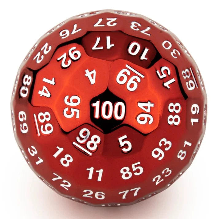 HYMGHO Titans Fist 100 Sided dice D100 die Ruby Red Color - Saltire Games