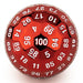 HYMGHO Titans Fist 100 Sided dice D100 die Ruby Red Color - Saltire Games